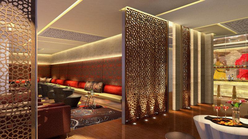 The Leela Ambience Convention Hotel Delhi Nueva Delhi Restaurante foto Interior of the hotel