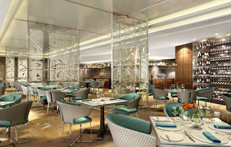 The Leela Ambience Convention Hotel Delhi Nueva Delhi Restaurante foto The interior of the restaurant