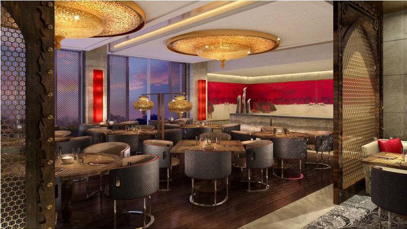 The Leela Ambience Convention Hotel Delhi Nueva Delhi Restaurante foto The interior of the restaurant